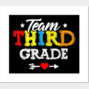 Team Third Grade Teacher Student Kids Back To School Posters and Art